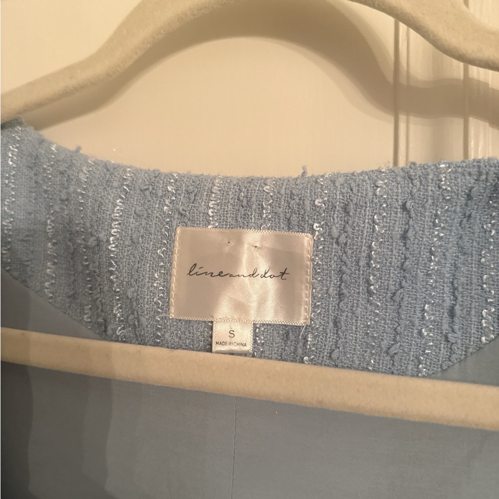 Chic Light Blue Button-Down Mini Dress - image 3